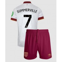 Maglia Calcio West Ham United Crysencio Summerville #7 Terza Divisa Bambino 2024-25 Manica Corta (+ pantaloncini)